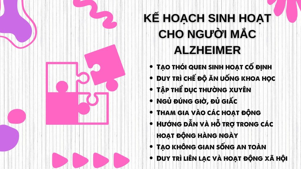Kế hoạch sinh hoạt cho người mắc Alzheimer