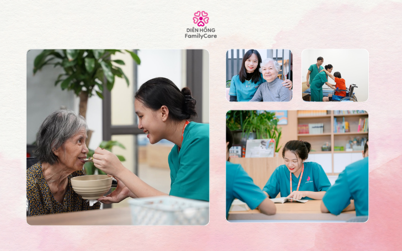 Diên Hồng Family Care đồng hành cùng gia đình trong chăm sóc người bệnh, người cao tuổi tại nhà và bệnh viện.